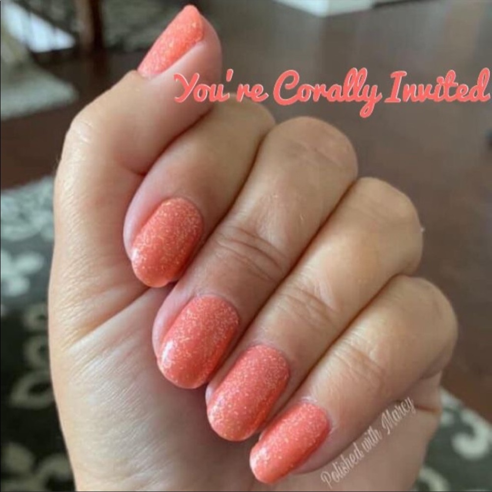 *Retired* Color Street: You’re Corally Invited | Orange Coral Glitter Summer - Picture 9 of 16